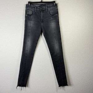 AG Adriano Goldschmied Farrah Skinny‎ Ankle High-Rise Jeans Black Wash Size 26
